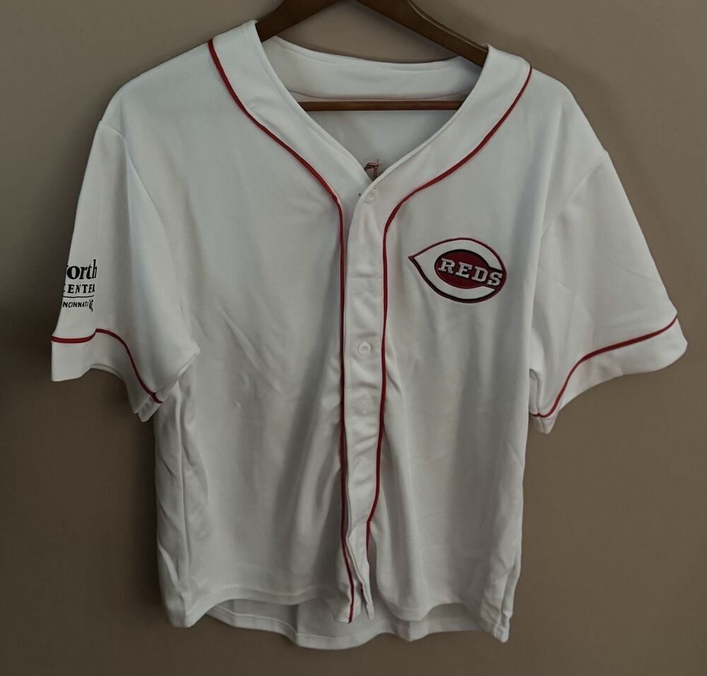 CINCINNATI REDS STITCHED JERSEY Hoxworth Blood Donor Large